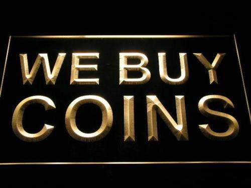 We Buy Coins LED Light Sign - Way Up Gifts