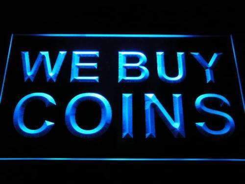 We Buy Coins LED Light Sign - LED Gift Works