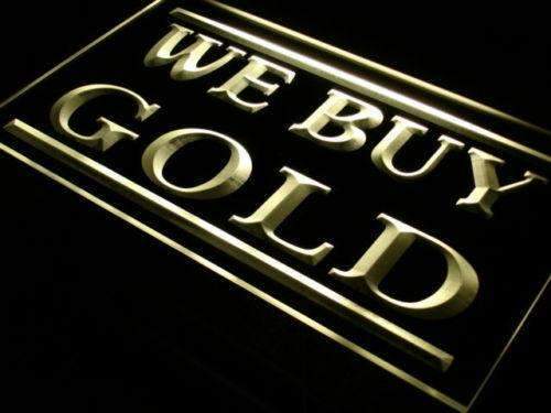 We Buy Gold LED Light Sign - Way Up Gifts