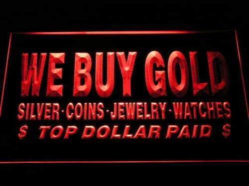 We Buy Gold Silver Jewelry LED Light Sign - Way Up Gifts