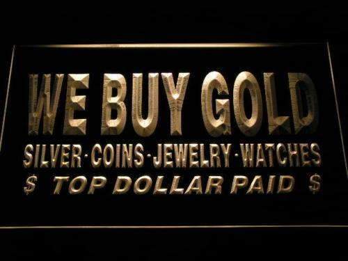 We Buy Gold Silver Jewelry LED Light Sign - Way Up Gifts
