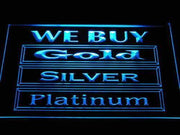 We Buy Gold Silver Platinum LED Light Sign - LED Gift Works