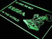 We Serve Best Pizza LED Light Sign - LED Gift Works