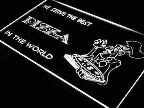 We Serve Best Pizza LED Light Sign - LED Gift Works