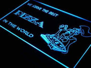 We Serve Best Pizza LED Light Sign - LED Gift Works