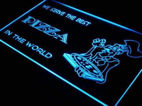 We Serve Best Pizza LED Light Sign - LED Gift Works