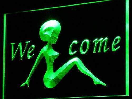 Welcome Night Club LED Light Sign - LED Gift Works