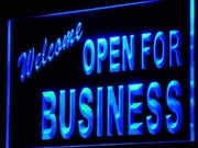 Welcome Open for Business LED Light Sign - LED Gift Works