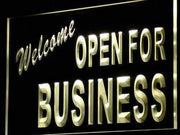 Welcome Open for Business LED Light Sign - LED Gift Works