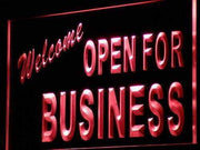 Welcome Open for Business LED Light Sign - LED Gift Works