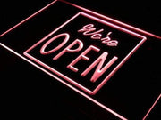 We're Open LED Light Sign - LED Gift Works
