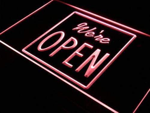 We're Open LED Light Sign - LED Gift Works