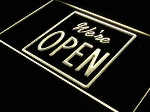 We're Open LED Light Sign - LED Gift Works