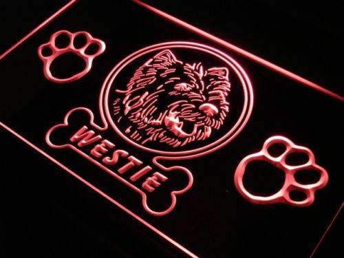 West Highland White Terrier Westie LED Light Sign - Way Up Gifts