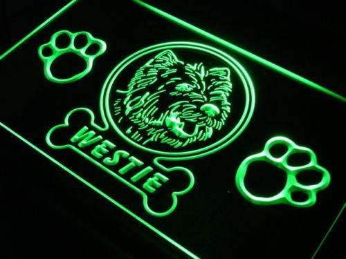 West Highland White Terrier Westie LED Light Sign - Way Up Gifts