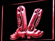Western Cowboy Boots Decor LED Light Sign - LED Gift Works