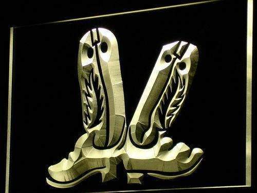 Western Cowboy Boots Decor LED Light Sign - Way Up Gifts
