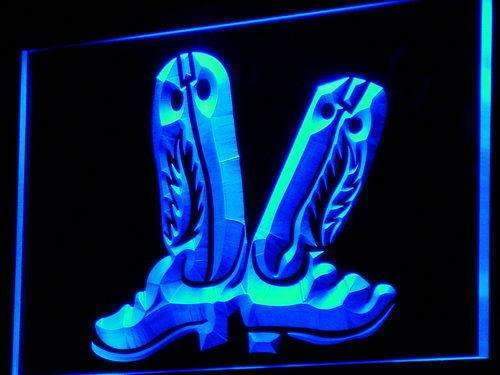 Western Cowboy Boots Decor LED Light Sign - LED Gift Works