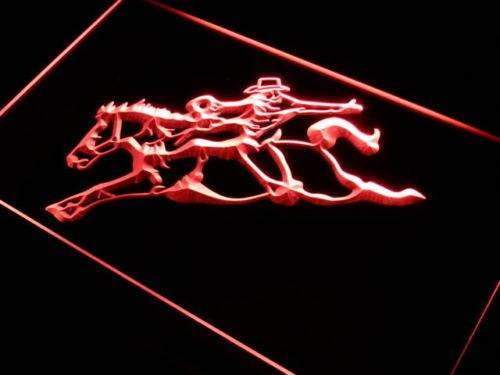 Western Cowboy Horse Rider LED Light Sign - Way Up Gifts