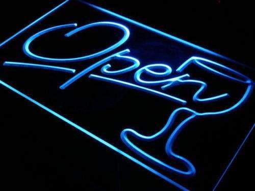 Wine Bar Open LED Light Sign - LED Gift Works