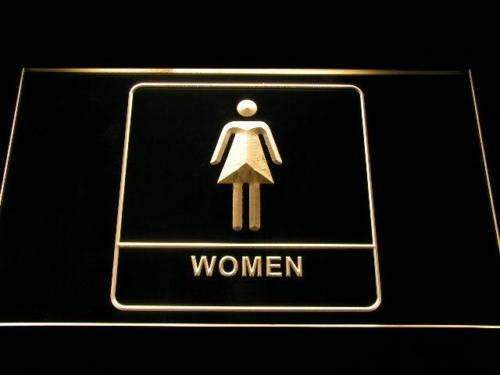 Women Washroom Restroom LED Light Sign - Way Up Gifts