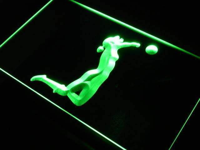 Womens Sand Volleyball LED Light Sign - LED Gift Works