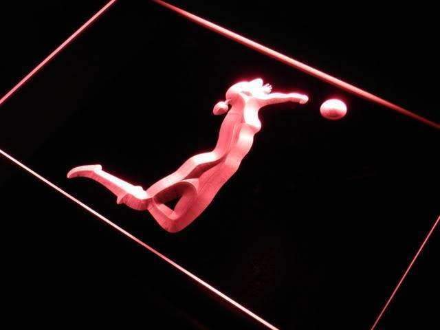 Womens Sand Volleyball LED Light Sign - Way Up Gifts