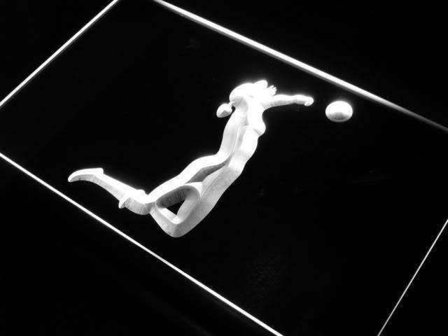 Womens Sand Volleyball LED Light Sign - LED Gift Works