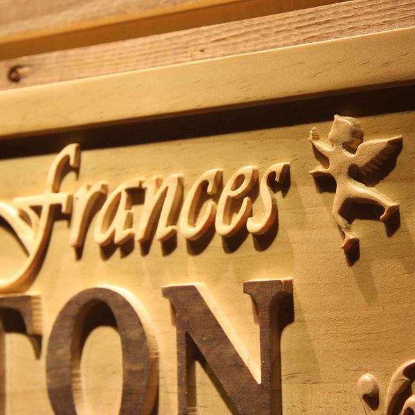 Personalized Couples Name Wedding Date Custom Wood Sign 3D Engraved Wall Plaque - LED Gift Works