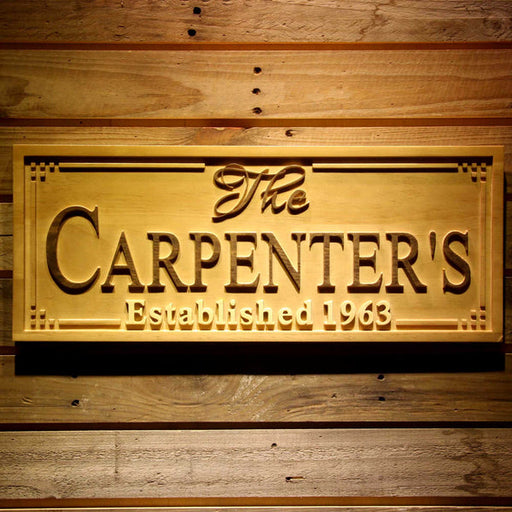 Personalized Couples Name Wedding Year Custom Wood Sign 3D Engraved Wall Plaque - Way Up Gifts