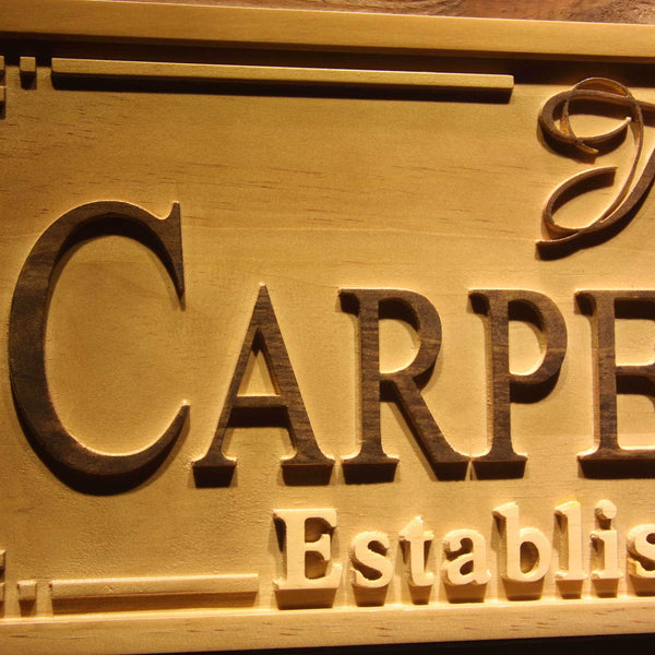 Personalized Couples Name Wedding Year Custom Wood Sign 3D Engraved Wall Plaque - LED Gift Works