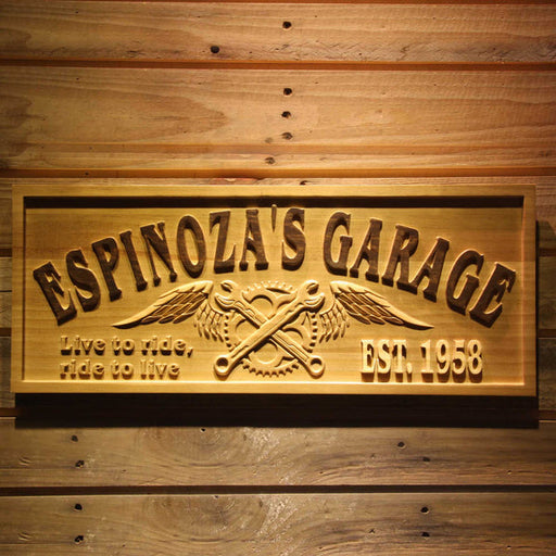Personalized Handyman Tools Garage Live to Ride Custom Wood Sign 3D Engraved Wall Plaque - Way Up Gifts