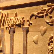 Personalized Couples Name Deer Love Wedding Custom Wood Sign 3D Engraved Wall Plaque - LED Gift Works