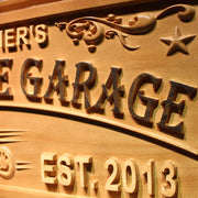Personalized Motorcycle Garage Custom Wood Sign 3D Engraved Wall Plaque - LED Gift Works