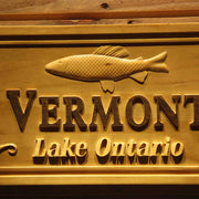 Personalized Fishing Lake Cabin Custom Wood Sign 3D Engraved Wall Plaque - LED Gift Works