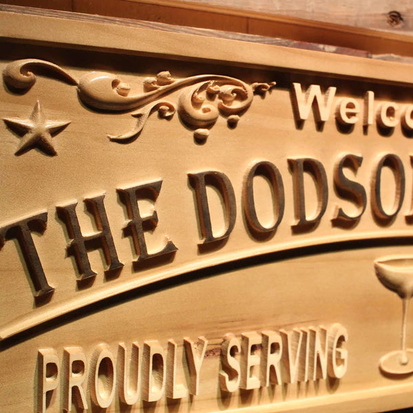 Personalized Margarita Cantina Bar Custom Wood Sign 3D Engraved Wall Plaque - LED Gift Works