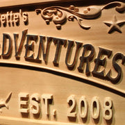 Personalized Beach Decor Scuba Diving Custom Wood Sign 3D Engraved Wall Plaque - LED Gift Works