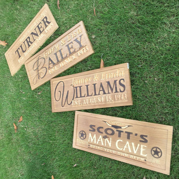 Personalized Crab Season Beach House Custom Wood Sign 3D Engraved Plaque - Way Up Gifts