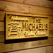 Personalized Lake House Custom Wood Sign 3D Engraved Wall Plaque - LED Gift Works