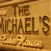 Personalized Lake House Custom Wood Sign 3D Engraved Wall Plaque - LED Gift Works
