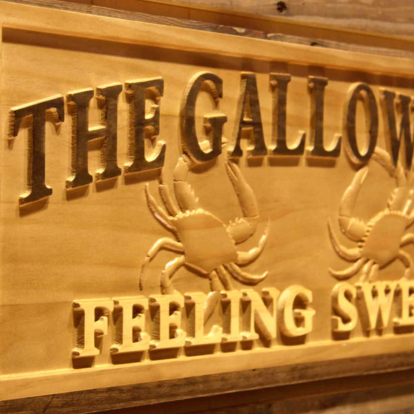 Personalized Crab Season Beach House Custom Wood Sign 3D Engraved Plaque - Way Up Gifts