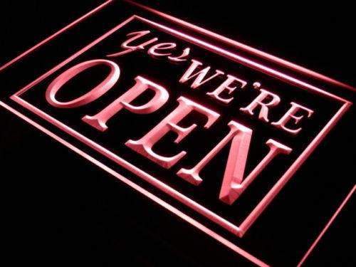 Yes We're Open LED Light Sign - LED Gift Works