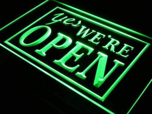 Yes We're Open LED Light Sign - LED Gift Works