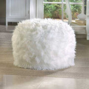 White Floor Pouf Ottoman - LED Gift Works